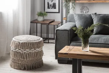 Noida Ottoman 44 cm - Beige - Møbler - Stole & lænestole - Taburet & skammel - Ottoman