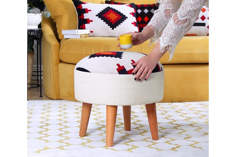 Opelousas Siddepuf 46 cm - Flerfarvet - Møbler - Stole & lænestole - Taburet & skammel - Ottoman