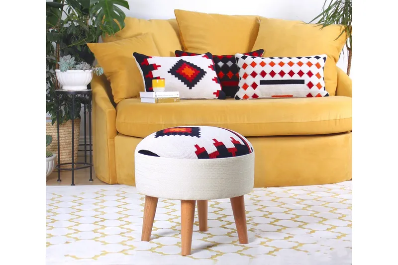 Opelousas Siddepuf 46 cm - Flerfarvet - Møbler - Stole & lænestole - Taburet & skammel - Ottoman