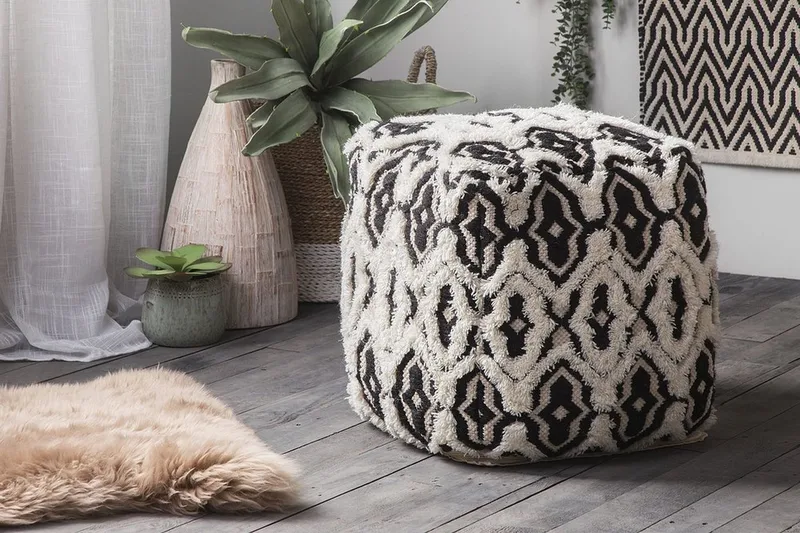 Orai sædehynde 45 cm - Sort - Møbler - Stole & lænestole - Taburet & skammel - Ottoman