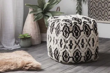 Orai sædehynde 45 cm - Sort - Møbler - Stole & lænestole - Taburet & skammel - Ottoman