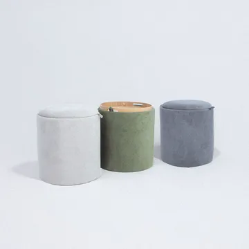 Ottoman/Table HOME4YOU - Beige - Møbler - Stole & lænestole - Taburet & skammel - Ottoman - Ottoman & siddepuf med opbevaring