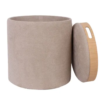 Ottoman/Table HOME4YOU - Beige - Møbler - Stole & lænestole - Taburet & skammel - Ottoman - Ottoman & siddepuf med opbevaring