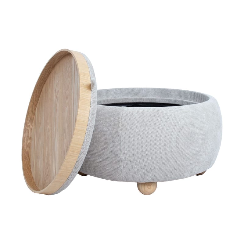 Ottoman/Table HOME4YOU - Beige - Møbler - Stole & lænestole - Taburet & skammel - Ottoman