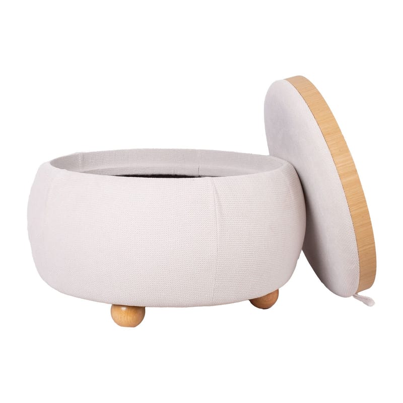 Ottoman/Table HOME4YOU - Hvid - Møbler - Stole & lænestole - Taburet & skammel - Ottoman