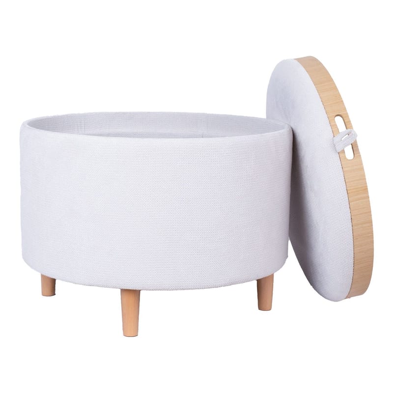 Ottoman/Table HOME4YOU - Hvid - Møbler - Stole & lænestole - Taburet & skammel - Ottoman