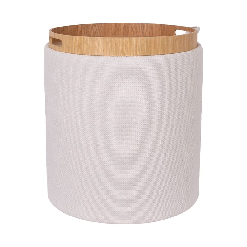 Ottoman/Table HOME4YOU, Hvid