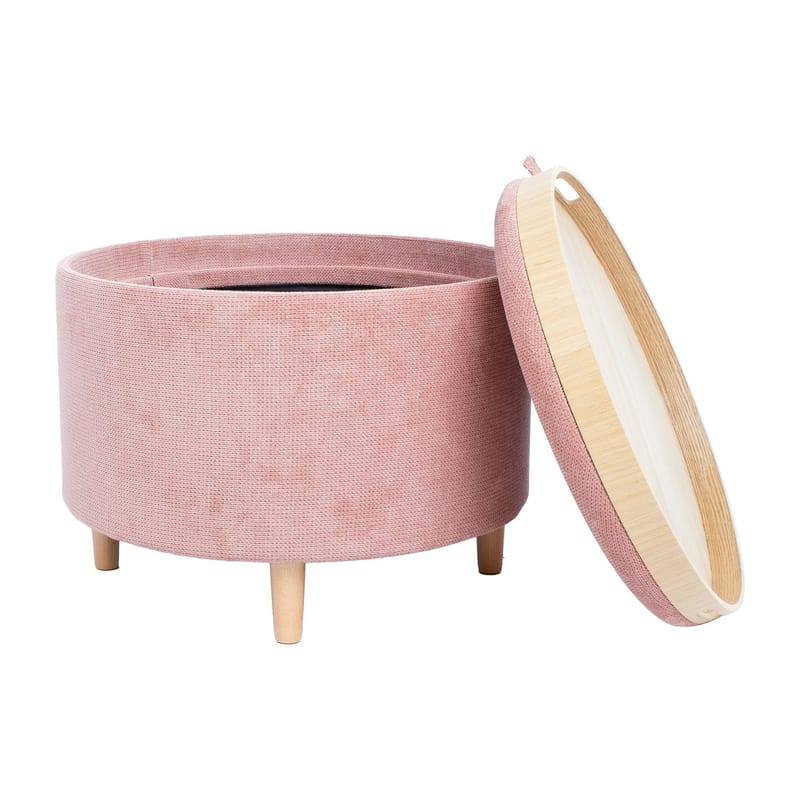 Ottoman/Table HOME4YOU - Pink - Møbler - Stole & lænestole - Taburet & skammel - Ottoman