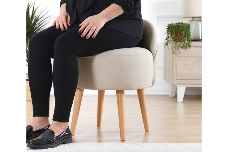 Philippi Siddepuf 42 cm - Beige - Møbler - Stole & lænestole - Taburet & skammel - Ottoman