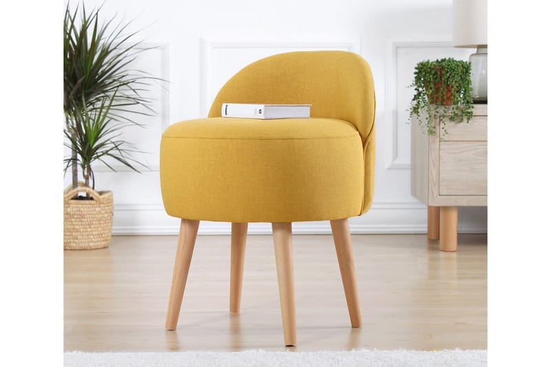 Philippi Siddepuf 42 cm - Gul - Møbler - Stole & lænestole - Taburet & skammel - Ottoman