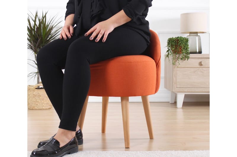 Philippi Siddepuf 42 cm - Orange - Møbler - Stole & lænestole - Taburet & skammel - Ottoman