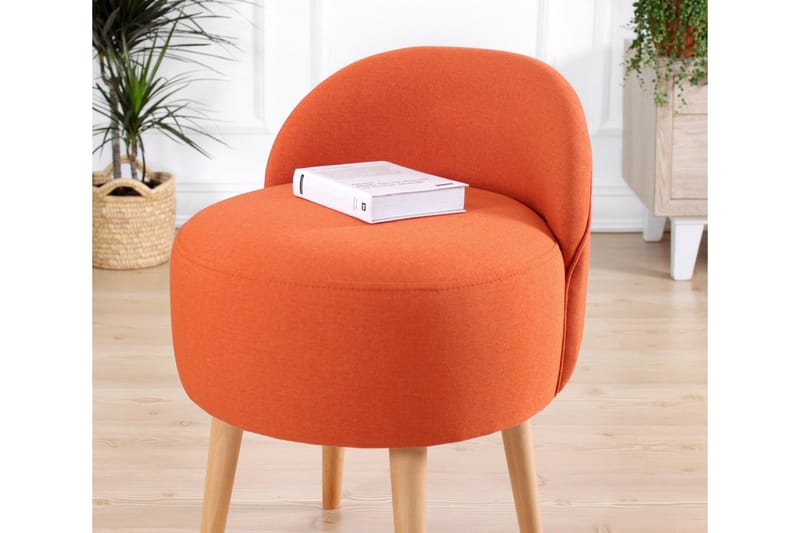 Philippi Siddepuf 42 cm - Orange - Møbler - Stole & lænestole - Taburet & skammel - Ottoman