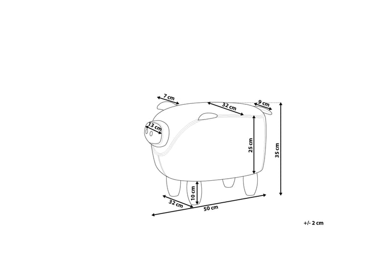 Piggy puf 50 cm - Gul - Ottoman