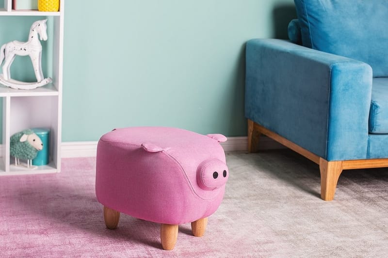 Piggy puf 50 cm - Lyserød - Ottoman