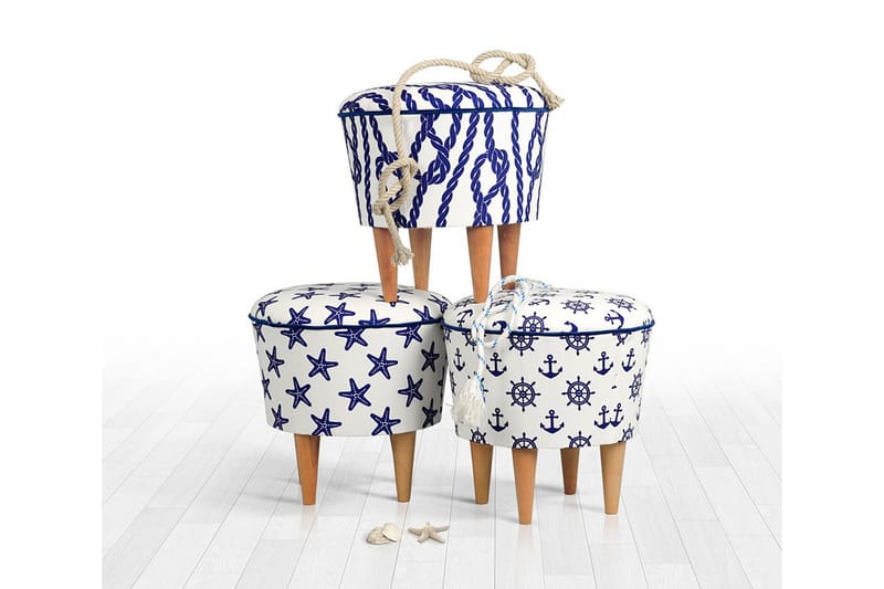 Pradera Siddepuf 42 cm - Blå - Møbler - Stole & lænestole - Taburet & skammel - Ottoman