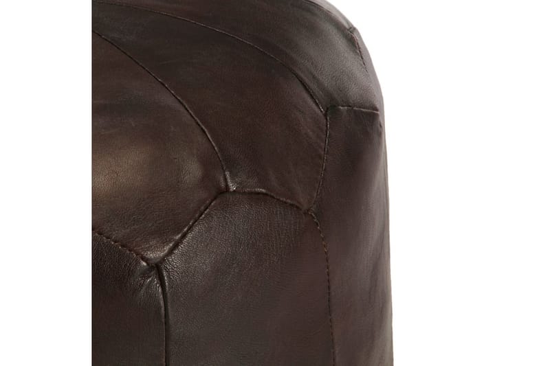 Puf 40 X 35 Cm Ægte Gedeskind Mørkebrun - Brun - Møbler - Stole & lænestole - Taburet & skammel - Ottoman