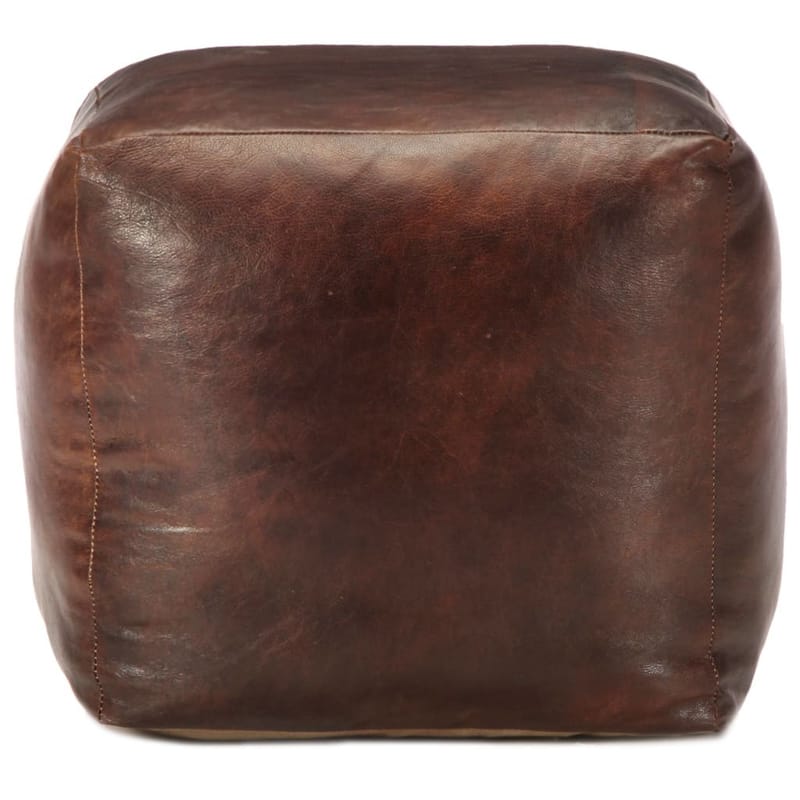 Puf 40 X 40 X 40 Cm Ægte Gedeskind Mørkebrun - Brun - Møbler - Stole & lænestole - Taburet & skammel - Ottoman