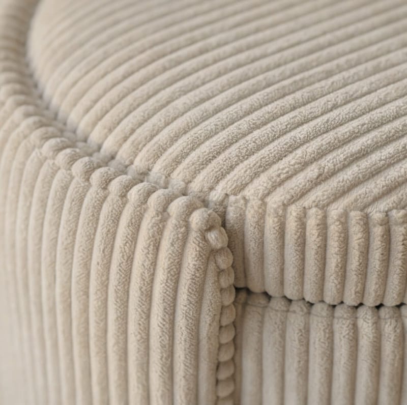 Puf Atelier Del Sofa Cuddle (50 x 46 x 42 cm) Beige - Beige - Møbler - Stole & lænestole - Taburet & skammel - Ottoman - Ottoman & siddepuf med opbevaring