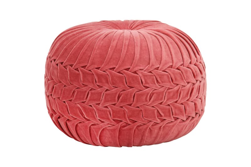 puf bomuldsfløjl smock-design 40 x 30 cm pink - Ottoman