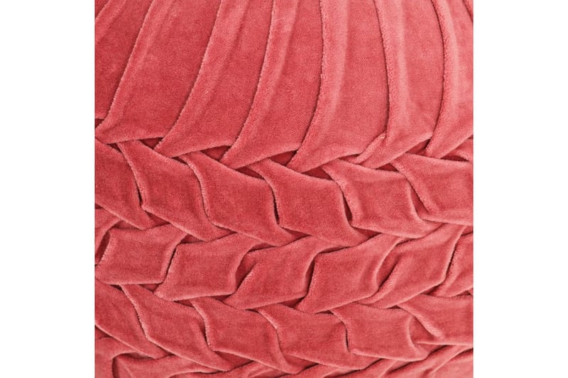 puf bomuldsfløjl smock-design 40 x 30 cm pink - Ottoman