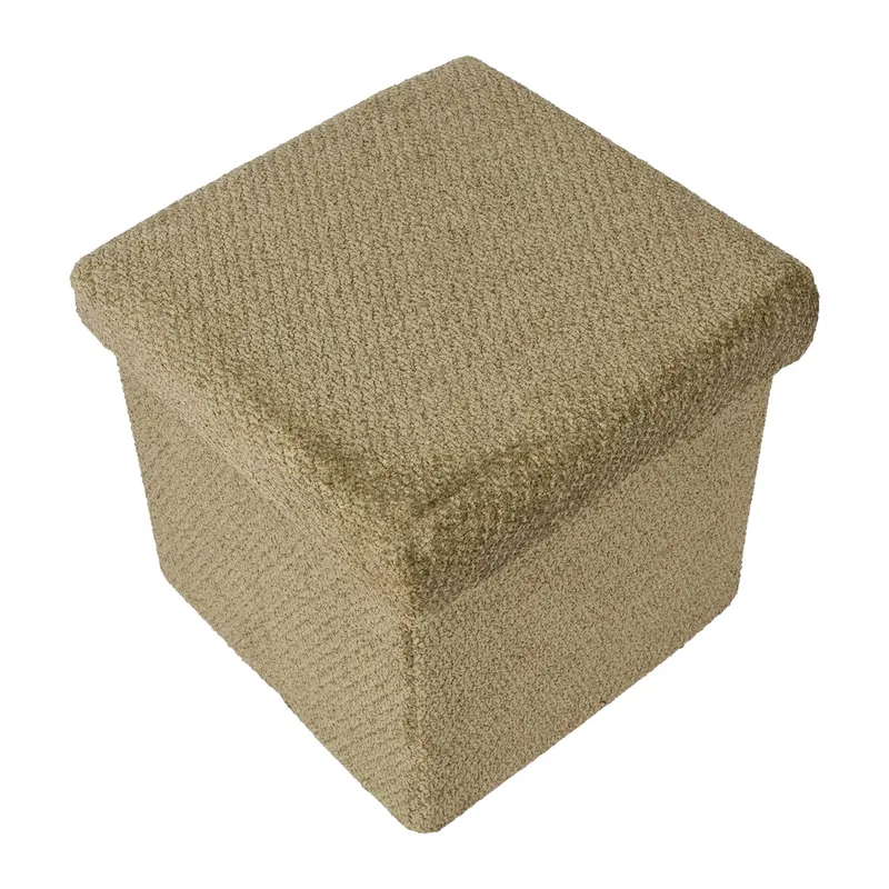 Puf HOME4YOU Jesse med opbevaring 30x30x30 cm Grøn - Grøn - Møbler - Stole & lænestole - Taburet & skammel - Ottoman