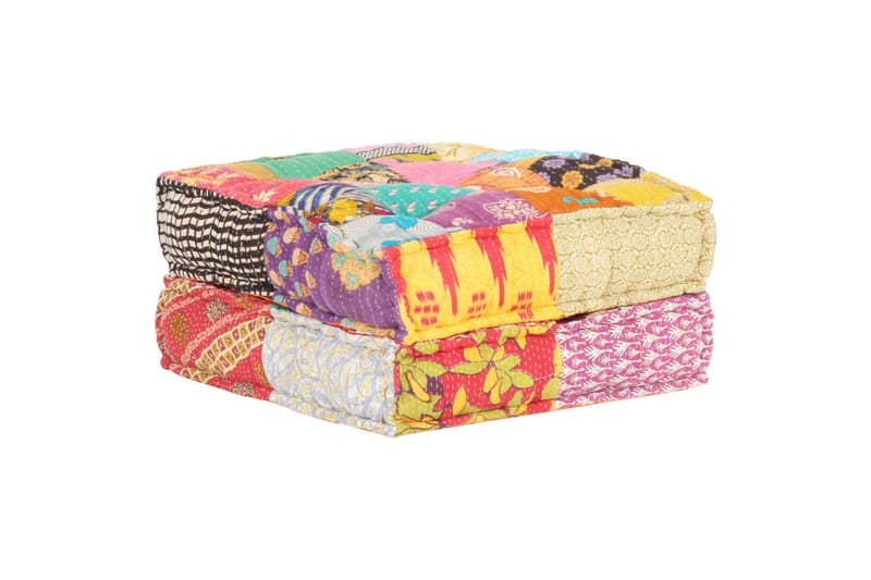 Puf Med Patchwork 60x70x36 cm Stof - Ottoman - Marokkansk puf