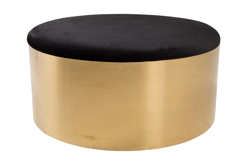 Puff Ottoman Velour - Sort - Ottoman