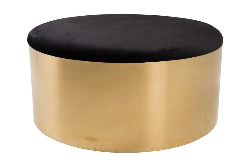 Puff Ottoman Velour - Sort - Ottoman