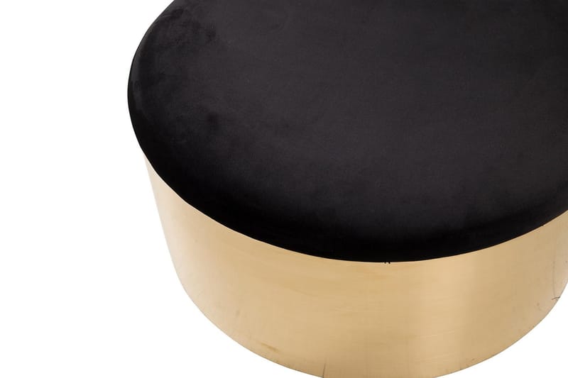 Puff Ottoman Velour - Sort - Ottoman