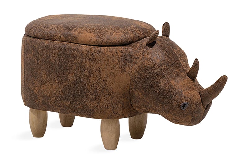 Rhino siddepuf 60 cm, Brun