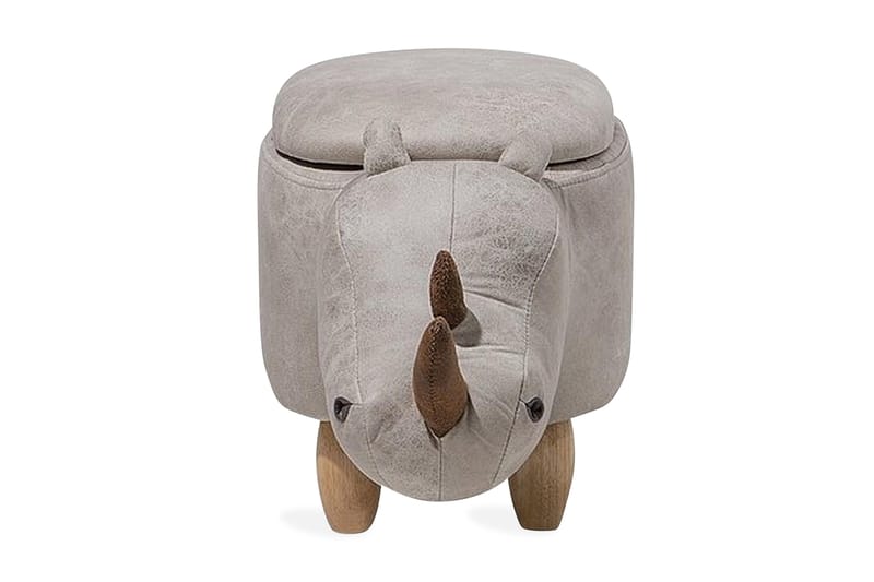 Rhino siddepuf 60 cm - Grå - Ottoman