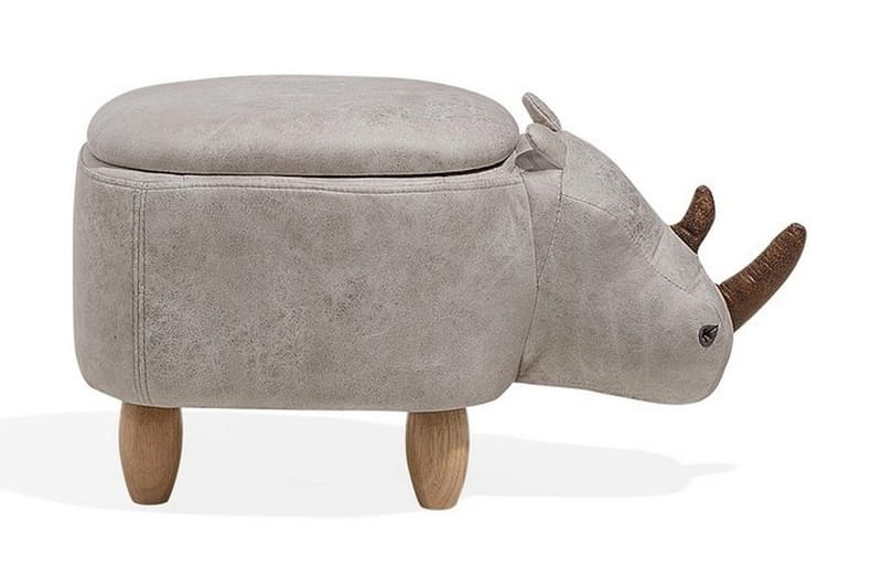 Rhino siddepuf 60 cm - Grå - Ottoman