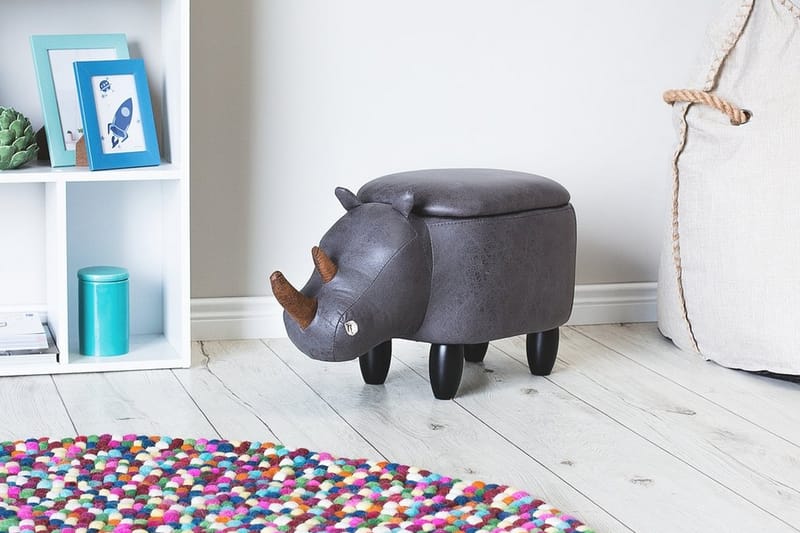 Rhino siddepuf 60 cm - Grå - Ottoman