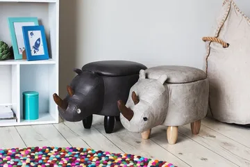 Rhino siddepuf 60 cm - Grå - Møbler - Stole & lænestole - Taburet & skammel - Ottoman