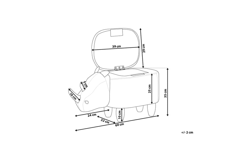 Rhino siddepuf 60 cm - Grå - Møbler - Stole & lænestole - Taburet & skammel - Ottoman