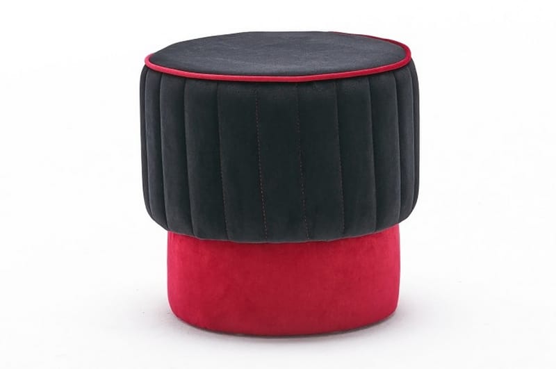 Rose Ottoman Rund - Sort - Ottoman