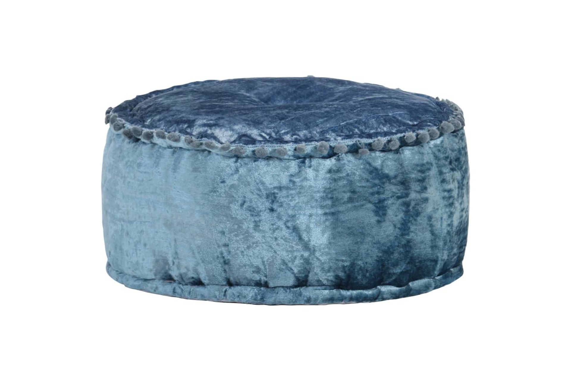 Rund Puf 40X20 cm Flöjl Blå - Møbler - Stole & lænestole - Taburet & skammel - Ottoman