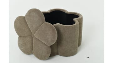 Sædepuf Viresta med Opbevaring Ø60 cm - Beige - Møbler - Stole & lænestole - Taburet & skammel - Ottoman - Ottoman & siddepuf med opbevaring