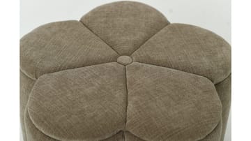 Sædepuf Viresta med Opbevaring Ø60 cm - Beige - Møbler - Stole & lænestole - Taburet & skammel - Ottoman - Ottoman & siddepuf med opbevaring