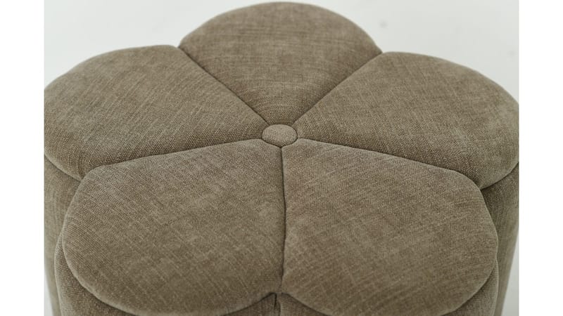 Sædepuf Viresta med Opbevaring Ø60 cm - Beige - Møbler - Stole & lænestole - Taburet & skammel - Ottoman - Ottoman & siddepuf med opbevaring