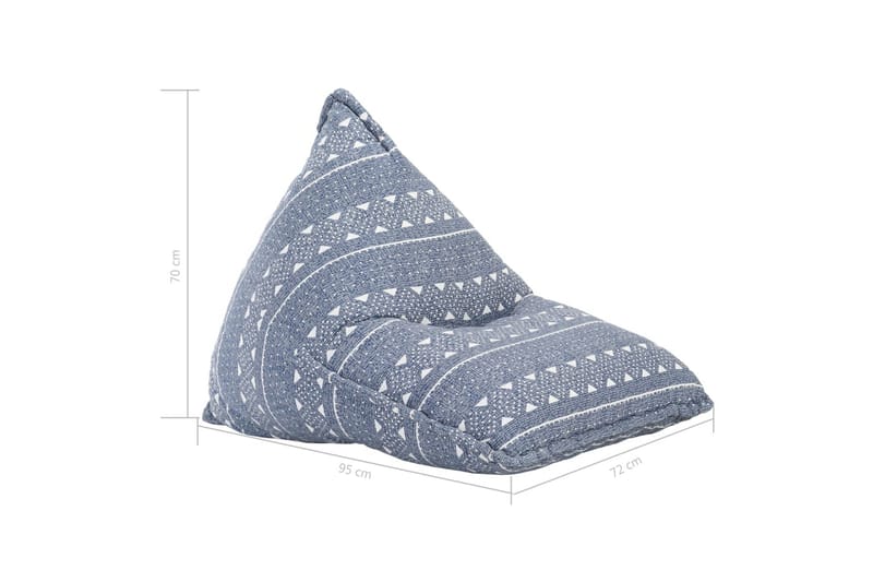 Sækkestol Stof Patchwork Indigo - Beige - Møbler - Stole & lænestole - Taburet & skammel - Ottoman