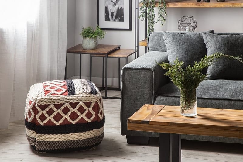 Sager Ottoman 48 cm - Flerfarvet - Møbler - Stole & lænestole - Taburet & skammel - Ottoman