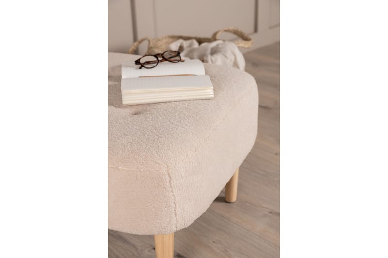 Salina Ottoman med knapper - Hvit - Møbler - Stole & lænestole - Taburet & skammel - Ottoman