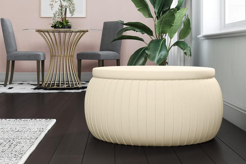 Sapphire Ottoman Cremehvid - CosmoLiving - Møbler - Stole & lænestole - Taburet & skammel - Ottoman