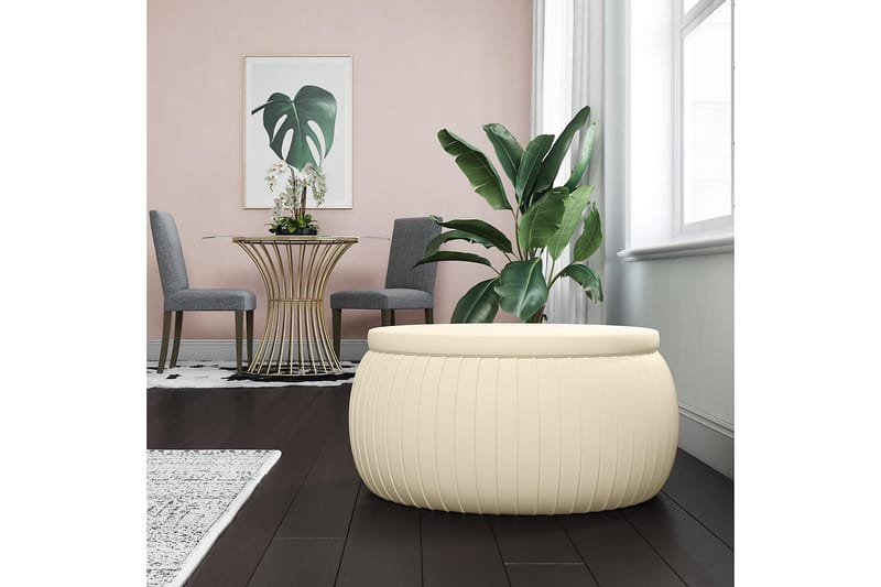Sapphire Ottoman Cremehvid - CosmoLiving - Møbler - Stole & lænestole - Taburet & skammel - Ottoman