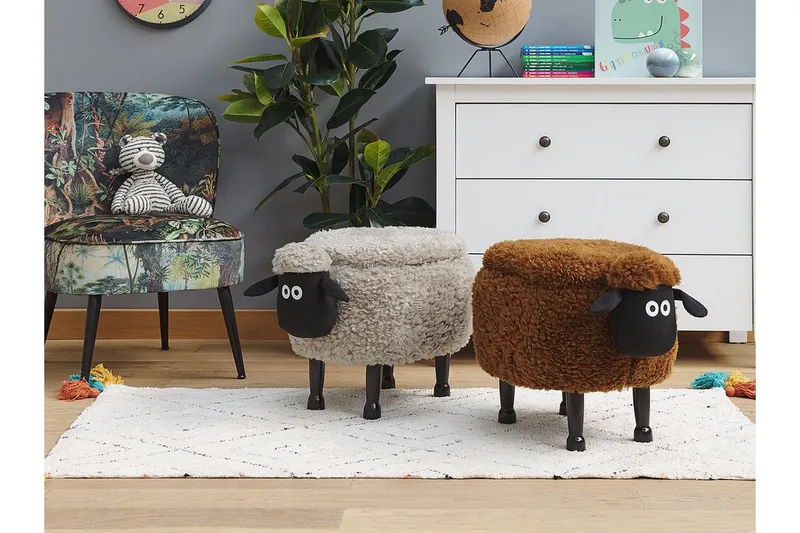 Sheep Ottoman med Opbevaring - Brun - Møbler - Stole & lænestole - Taburet & skammel - Ottoman