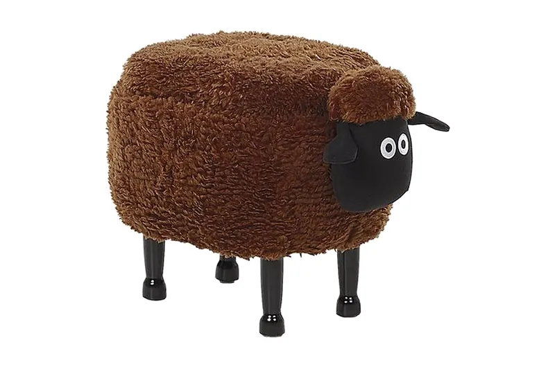 Sheep Ottoman med Opbevaring, Brun