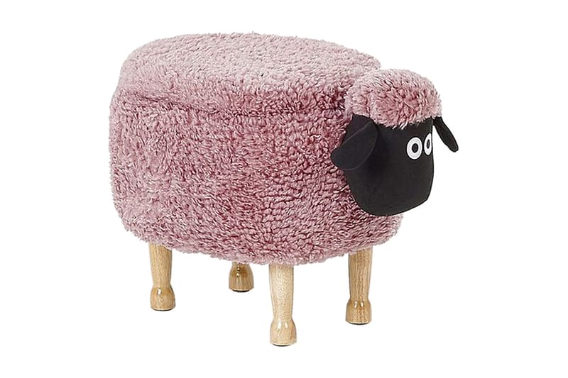 Sheep Ottoman med Opbevaring, Lyserød
