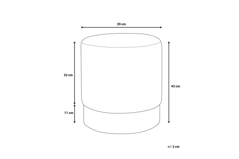 Sophia Puf 39 cm - Lyserød - Møbler - Stole & lænestole - Taburet & skammel - Ottoman