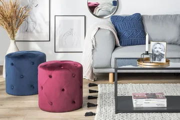 Spand Line Puf - Blå - Møbler - Stole & lænestole - Taburet & skammel - Ottoman